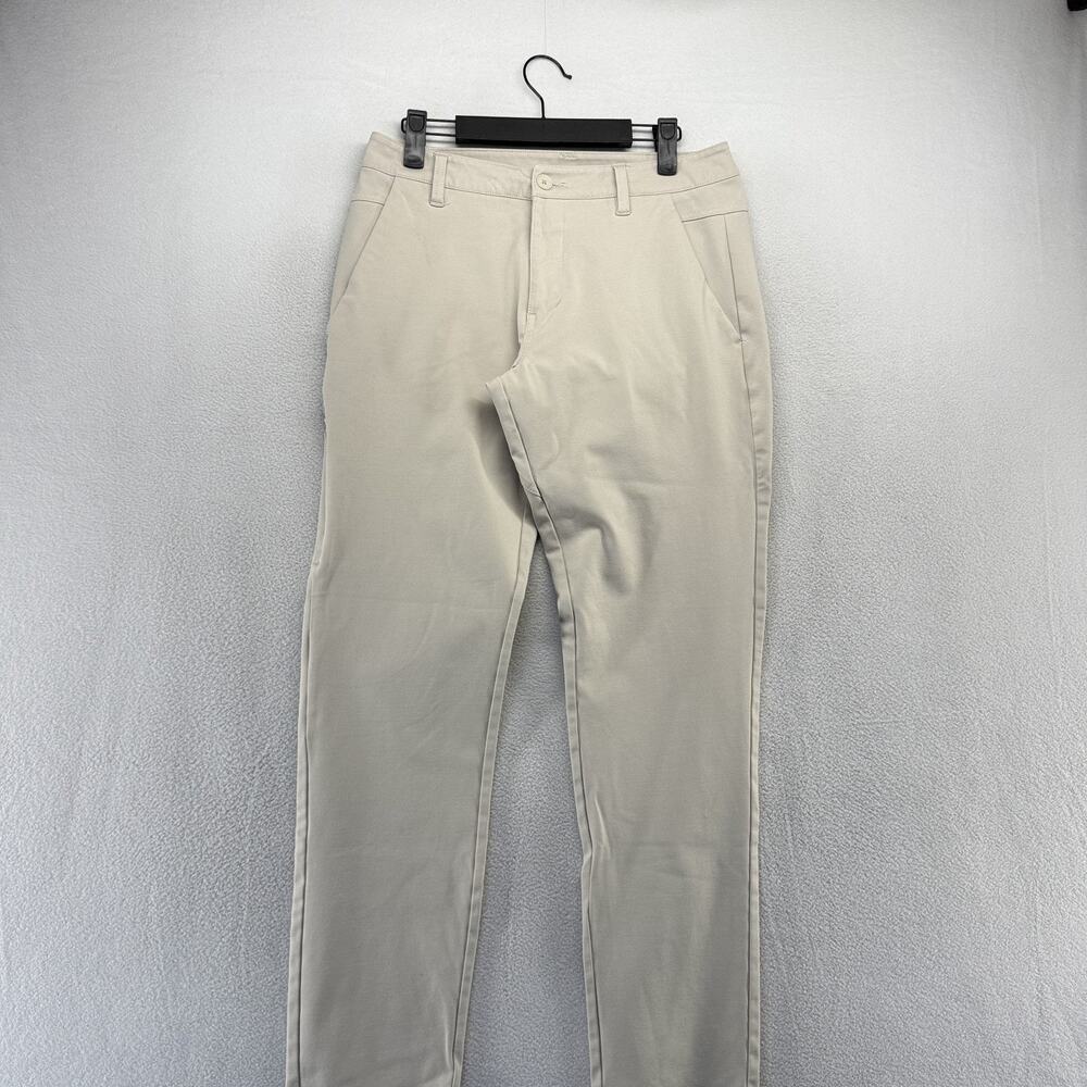 BYLT Basics Pants Men's 32 Fits 29x29 Beige Chino Solid preppy Golf Premium Tech